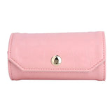 Pink Jewelry Storage Roll Bag Organizer for Traveling