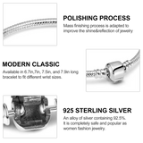 925 Silver Bracelet Infinity Snake Chain For Women