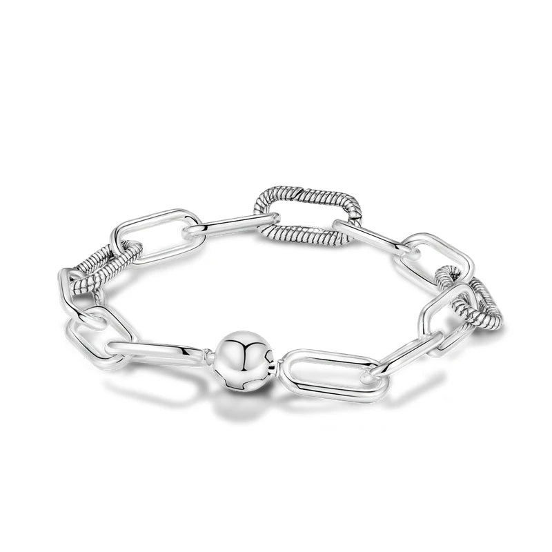 925 Silver Bracelet Infinity Snake Chain For Women