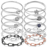 925 Silver Bracelet Infinity Snake Chain For Women