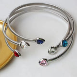 Punk Crystal Heart Pendant Necklace Choker Y2K Jewelry