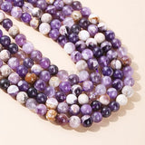 Purple Amethyst Round Beads 6 8 10mm for DIY Necklace Making