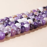Purple Amethyst Round Beads 6 8 10mm for DIY Necklace Making
