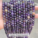 Purple Amethyst Round Beads 6 8 10mm for DIY Necklace Making