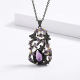 Purple Zircon Women's Pendant Sweater Chain Jewelry