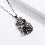 Purple Zircon Women's Pendant Sweater Chain Jewelry