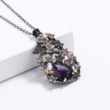 Purple Zircon Women's Pendant Sweater Chain Jewelry