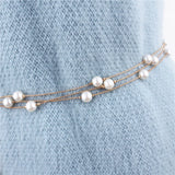 Retro Pearl Waist Belt for Women Metal Chain Corset Wedding Strap