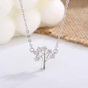 Christmas Tree Pendant Necklace 925 Silver XN261