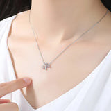 Christmas Tree Pendant Necklace 925 Silver XN261