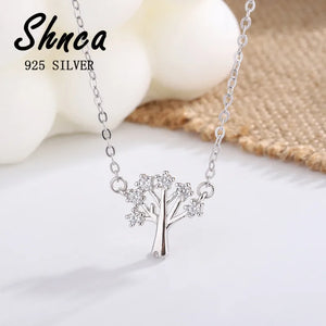 Christmas Tree Pendant Necklace 925 Silver XN261