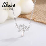 Christmas Tree Pendant Necklace 925 Silver XN261