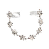 Rhinestone Flower Comb Hair Clip Double Slide Hair Comb Hairpin Bridal Wedding