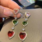Heart Shape Drop Earring 925 Silver Love Dangler