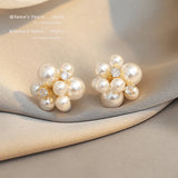 Elegant Fireworks Pearl Stud Earrings