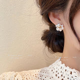 Elegant Fireworks Pearl Stud Earrings