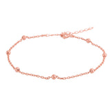 Rose Plated 925 Silver Anklet