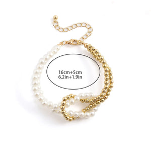 Shell Pearl Bracelet Minimalist Silver Beaded Jewelry Gift