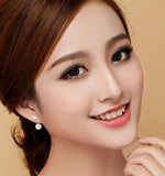 Shell Pearl Earrings Silver 925 Fashionable Ear Studs Dating