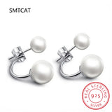 Shell Pearl Earrings Silver 925 Fashionable Ear Studs Dating Gift