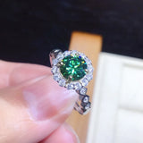 Zircon Crystal Open Ring Multicolor Gems Fine Bridal Jewelry
