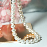 Classic Choker Necklace 925 Silver Shell Pearl 32/40/45cm+7cm Chain