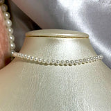 Classic Choker Necklace 925 Silver Shell Pearl 32/40/45cm+7cm Chain