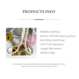 925 Silver Wedding Necklace Double Chain for Women