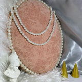 925 Silver Wedding Necklace Double Chain for Women