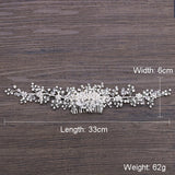 Silver Pearl Rhinestone Hair Jewelry Tiara Hair Comb
