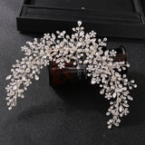 Silver Crystal Tiara Hairband Wedding Hair Accessories