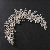Silver Crystal Tiara Hairband Wedding Hair Accessories