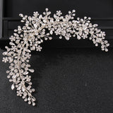 Silver Crystal Tiara Hairband Wedding Hair Accessories