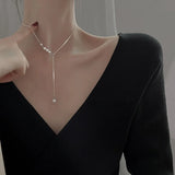 Silver Plated Pearls Choker Necklace For Women Party