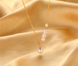 Silver Plated Pearls Choker Necklace For Women Party