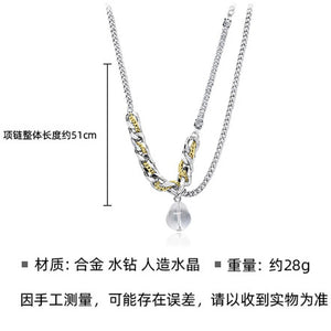 Wave Pearl Necklace Charming Metal Geometric Statement Collar Jewelry