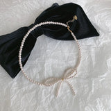 Simulated Pearl Bow Choker Necklace for Women