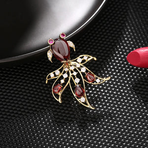 Snowflake Zircon Brooch Pin Corsage Jewelry for Women