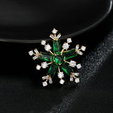 Snowflake Zircon Brooch Pin Corsage Jewelry for Women