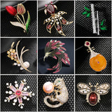 Snowflake Zircon Brooch Pin Corsage Jewelry for Women