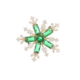 Snowflake Zircon Brooch Pin Corsage Jewelry for Women