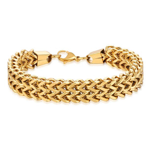 Big Thick Chain Link Bracelets Stainless Steel Women Men Couple Bangle