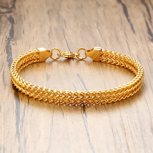 Big Thick Chain Link Bracelets Stainless Steel Women Men Couple Bangle