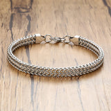 Big Thick Chain Link Bracelets Stainless Steel Women Men Couple Bangle