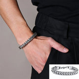 Big Thick Chain Link Bracelets Stainless Steel Women Men Couple Bangle
