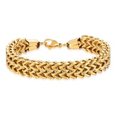 Big Thick Chain Link Bracelets Stainless Steel Women Men Couple Bangle