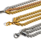 Women's Stainless Steel Charm Bracelet Love Leaf Bangles