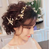 Starfish Star Hairpins Bridal Hair Accessories Headband Bride Tiaras