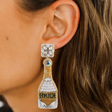 Heart Beaded Dangle Earrings for Women - Bridal Wedding Jewelry