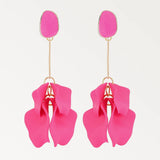 Rose Red Long Dangle Earrings Flower Butterfly Geometric Statement Jewelry